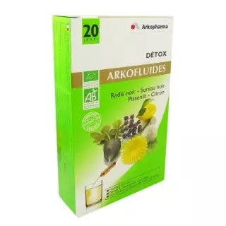 ARKOFLUIDE détox bio bte 20 ampoules