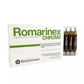 Romarinex chrome 20 ampoules de 10ml
