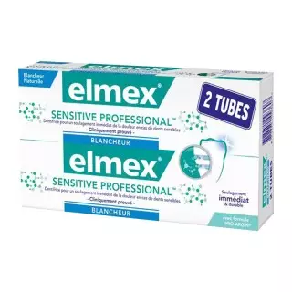 Elmex dentifrice sensitive professional blancheur  - 2 X 75ml