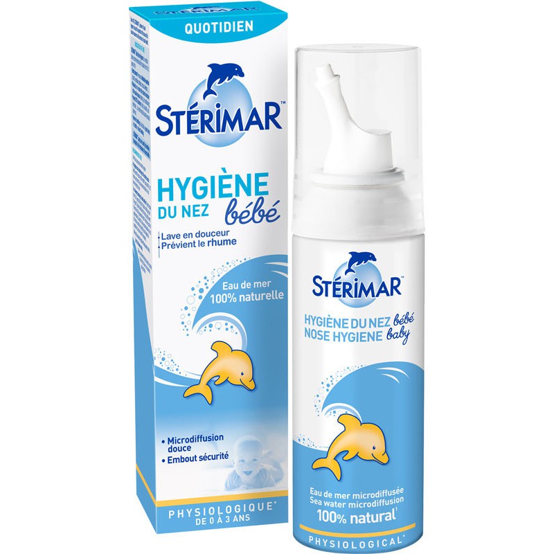 Spray hypertonique hygiène du nez bébé de Stérimar - Nez bouché - 100ml