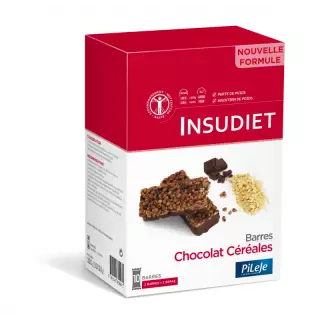 Insudiet Barre chocolat Céréales x 10