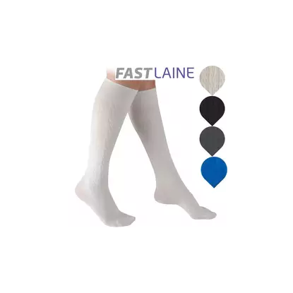 Thuasne chaussette venoflex fast laine taille 2 long torsades bleu