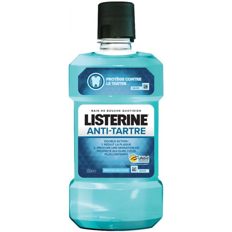 Listerine Anti Tartre Menthe Arctique 500 Ml Purepara