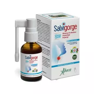 Aboca Salvigorge 2Act Spray sans alcool - 30ml