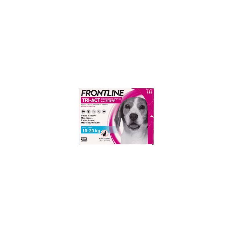 Frontline Tri Act Chiens 10 Kg 3 Pipettes