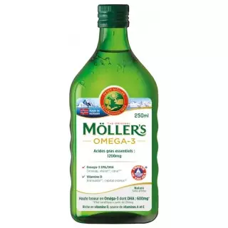 Möller's Omega-3 Huile de foie de morue sans arôme - 250ml