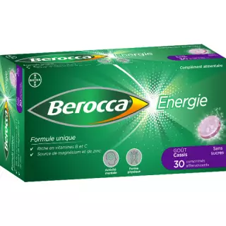 Bayer Berocca Énergie goût cassis - 30 comprimés effervescents