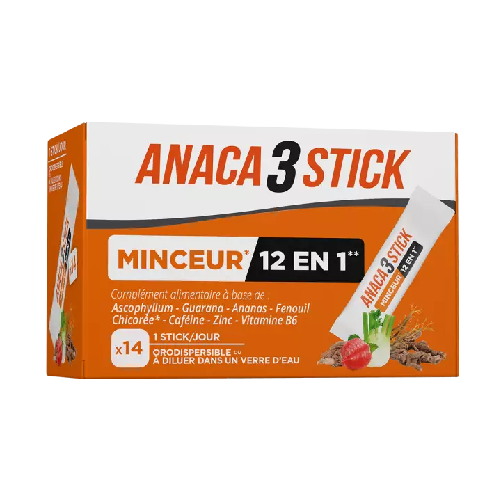 Anaca3 Stick minceur 12 en 1 - 14 sticks