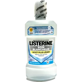 Listerine Soin blancheur Bain de bouche menthe douce - 500ml