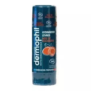 Dermophil Indien Stick lèvres hydratation Noix de Macadamia Bio - 4g