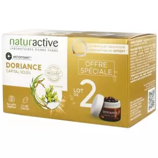 Naturactive Doriance Capital Soleil Lot de 2 x 60 capsules + Bracelet Offert