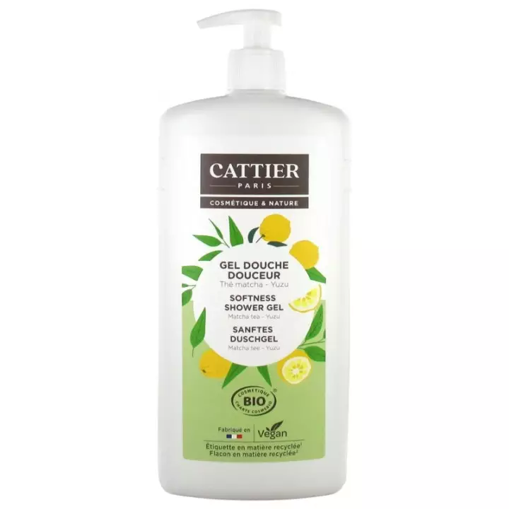 Cattier Gel douche Thé Matcha Yuzu Bio - 1L