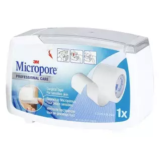 3M Micropore Professional Care Sparadrap microporeux - 2,5cm X 9,14m