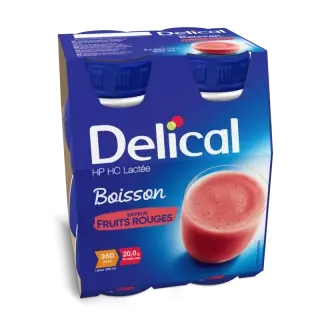 Delical Boisson HP/HC Lactée Fruits Rouges - 4x200ml