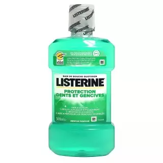 Listerine Bain de bouche protection dents et gencives menthe fraîche - 500ml