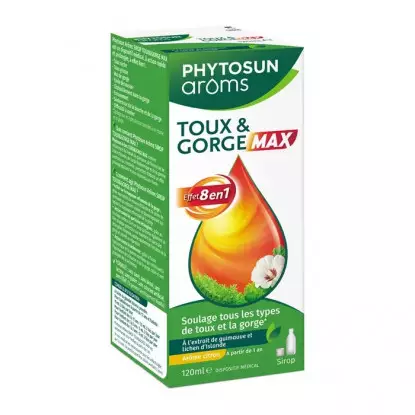 Phytosun Arôms Sirop toux & gorge Max - 120ml