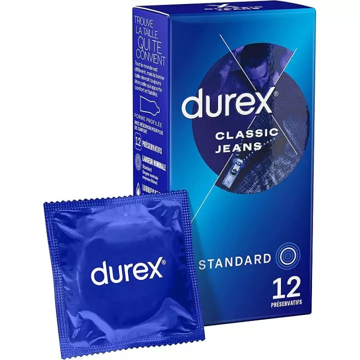 Durex Préservatifs Classic Jeans - 12 préservatifs