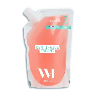 WhatMatters Dentifrice enfant au fluor fruits rouges - Recharge 180ml