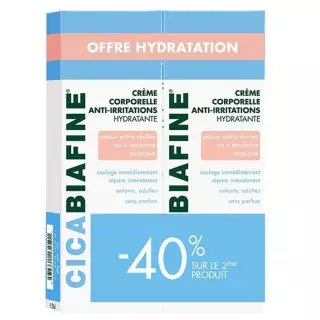 Cicabiafine Crème corporelle anti-irritations hydratante - 2x200ml