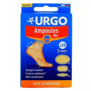 Pansements ampoules Mix Urgo - Soulagement des ampoules - 10 pansements