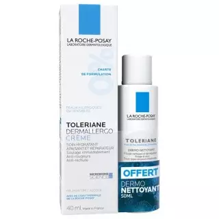 Crème soin hydratant 40ml + Dermo-nettoyant 50ml Offert Toleriane Dermallergo La Roche-Posay