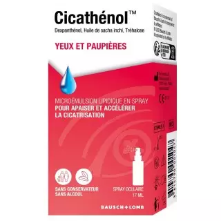 Spray oculaire Cicathénol de Bausch + Lomb - Yeux et paupières - 17ml