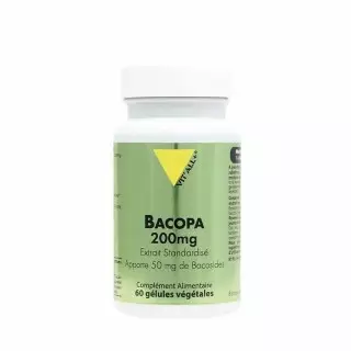 Bacopa monnieri 200mg Vitall+ - Concentration - 60 gélules végétales