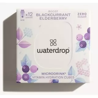 Microdrink BOOST Waterdrop - Saveur Cassis/Sureau - 12 cubes à dissoudre