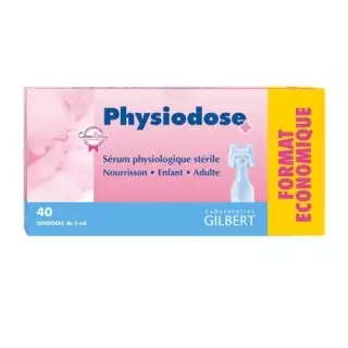 Physiodose serum physiologique 40 Unidose gilbert