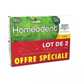 Boiron Homéodent Dentifrice citron - Lot de 2 x 75ml