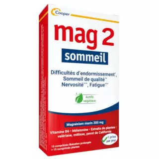 Mag 2 Sommeil libération prolongée Cooper - Mélatonine - 30 comprimés