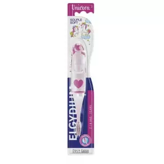 Brosse à dents Licorne 2/6 ans Elgydium Kids - Hygiène bucco-dentaire