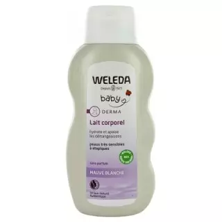 Weleda bebe derma mauve blanche lait corporel 200 ml