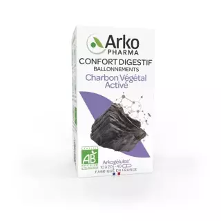 Arkopharma Arkogélules Charbon végétal activé Bio - 40 gélules