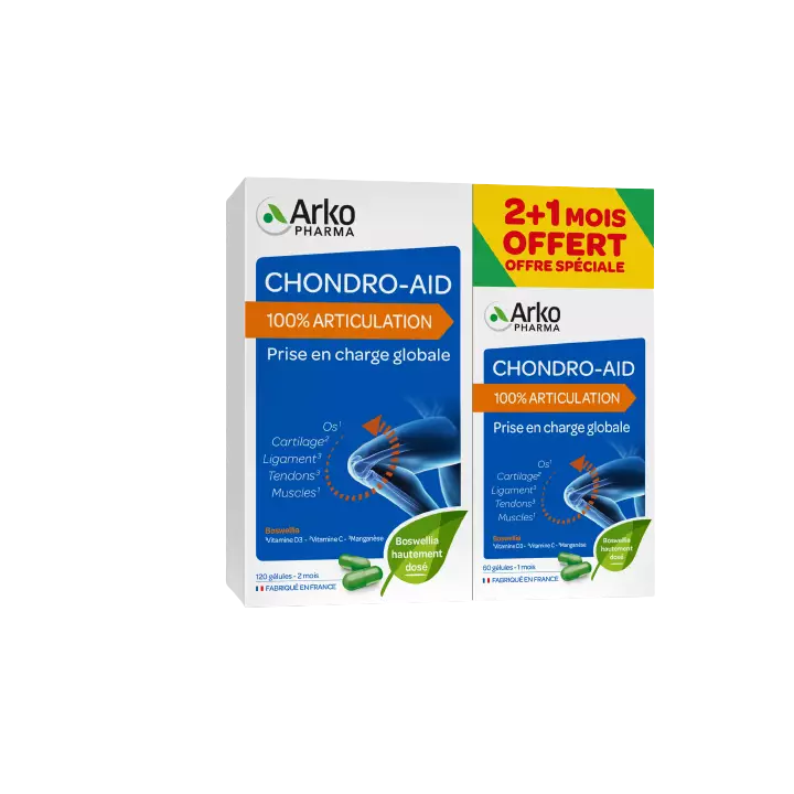 Arkopharma Chondro-Aid 100% Articulation - 120 gélules + 60 gélules Offertes