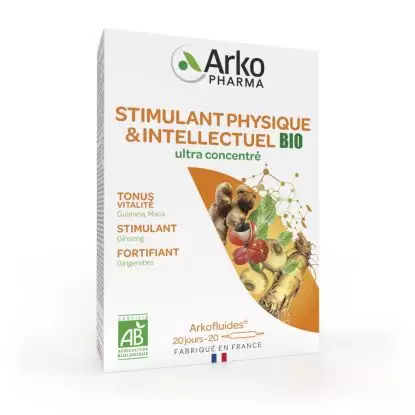 Arkofluides Stimulant physique Bio - 20 ampoules