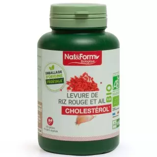 Levure de riz rouge & ail Bio Nat&Form - Cholestérol - 200 gélules