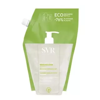 Eau micellaire peau grasse Sebiaclear SVR - Peau grasse - Éco-recharge 400ml