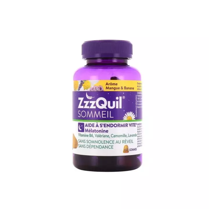 Merck ZzzQuil Sommeil mangue banane - 60 gommes