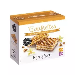 Gaufrettes protéinées vanille de Protifast - 8 gaufrettes