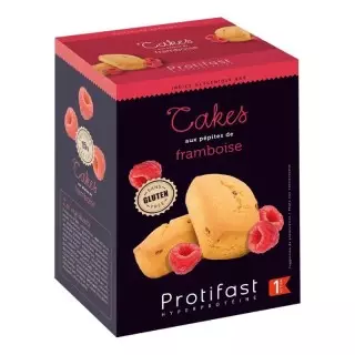 Cake protéiné aux pépites de framboise de Protifast - 5 cakes x 48 g