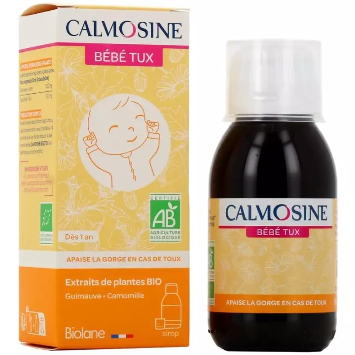 Sirop pour la toux Bio Calmosine Bébé Tux - Apaise la gorge - 100ml