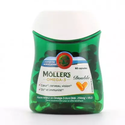 Omega-3 Double de Möller's - EPA et DHA - 60 capsules