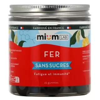 Gummies fer sans sucres Mium Lab - Système immunitaire - 42 gummies