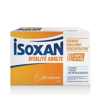 Vitalité Adulte Isoxan - Vitamines et minéraux - 20 comprimés