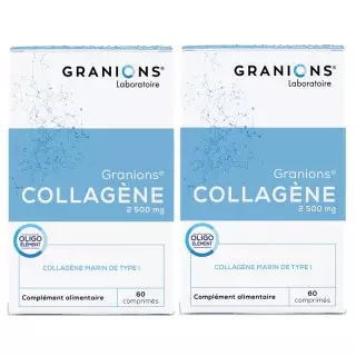 Collagène 2500mg Granions - Beauté de la peau - 2 × 60 comprimés