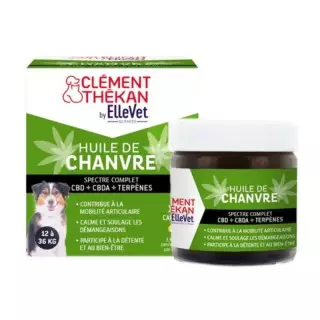 Huile de chanvre pour chien 12 à 36 kg Clément Thékan - 45 capsules