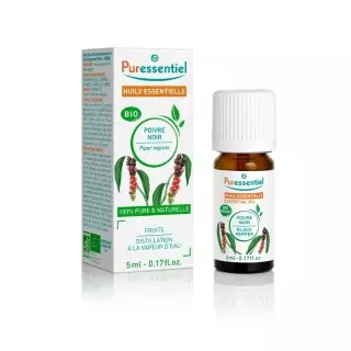 Huile essentielle Poivre Noir Bio Puressentiel - 5ml