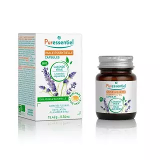 Huile essentielle Lavande Vraie Bio Puressentiel - 60 capsules