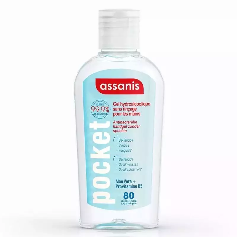 Gel hydroalcoolique mains sans rinçage Assanis - 80ml